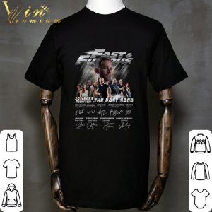 Fast & Furious 20 years 2001-2021 The Fast Saga Signatures Paul Walker Shirt 5
