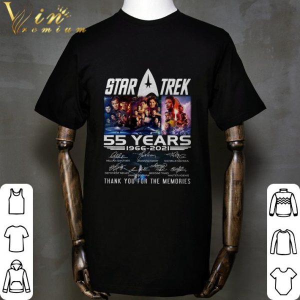 Star Trek 55 years 1966-2021 signatures thank you for the memories shirt 2