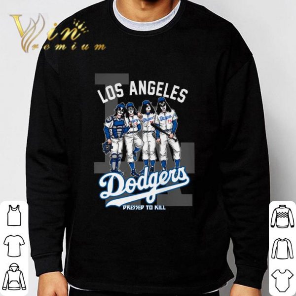 Kiss Band Member Los Angeles Dodgers Dressed To Kill Shirt 3