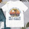 Vintage Yoga i'm mostly peace love and horses and a little go buck yourself shirt 8