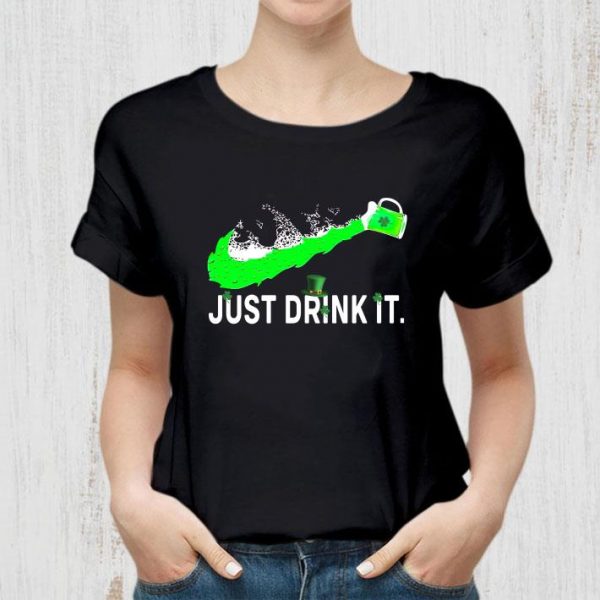 Awesome Just Drink It St Patrick Day Funny Beer Shamrock Hat shirt 2