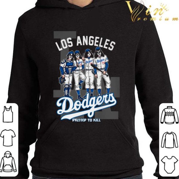 Kiss Band Member Los Angeles Dodgers Dressed To Kill Shirt 4