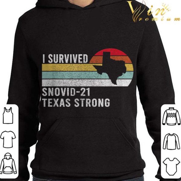 I Survived Snovid-21 Texas Strong - Vintage Retro Design T-Shirt 4