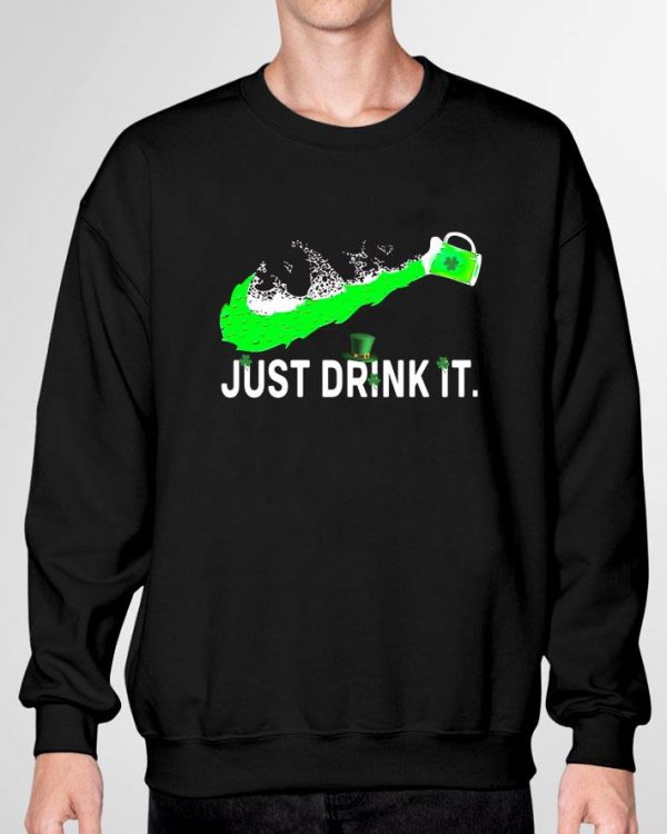 Awesome Just Drink It St Patrick Day Funny Beer Shamrock Hat shirt 3