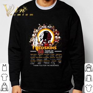 The Washington Football Team 88 Years Of 1932-2020 Signed Thank You Memories Shirt 6