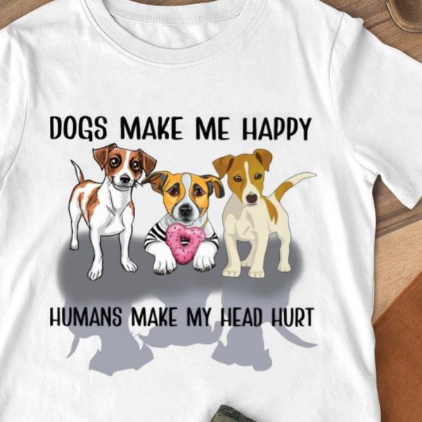 Official Dogs make me happy humans make my head hurt Valentine's Day shirt 1