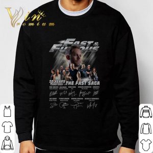 Fast & Furious 20 years 2001-2021 The Fast Saga Signatures Paul Walker Shirt 6
