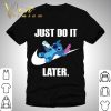 Disney Stitch Drinking Milk Nike Just Do It Later shirt 8