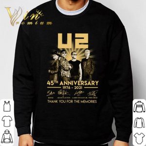 45th anniversary U2 1976-2021 signatures thank you for the memories shirt 6