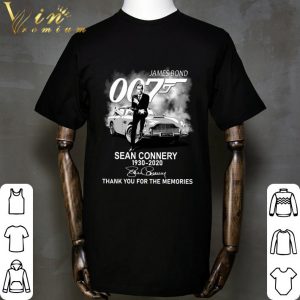 James Bond 007 Sean Connery 1930-2020 signature thank you for the memories shirt 5