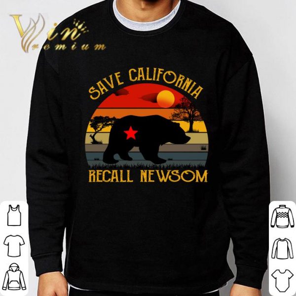 2021 Save California Recall Newsom Vintage Sunset shirt 3