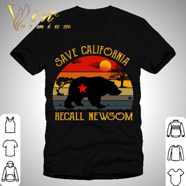 2021 Save California Recall Newsom Vintage Sunset shirt 1