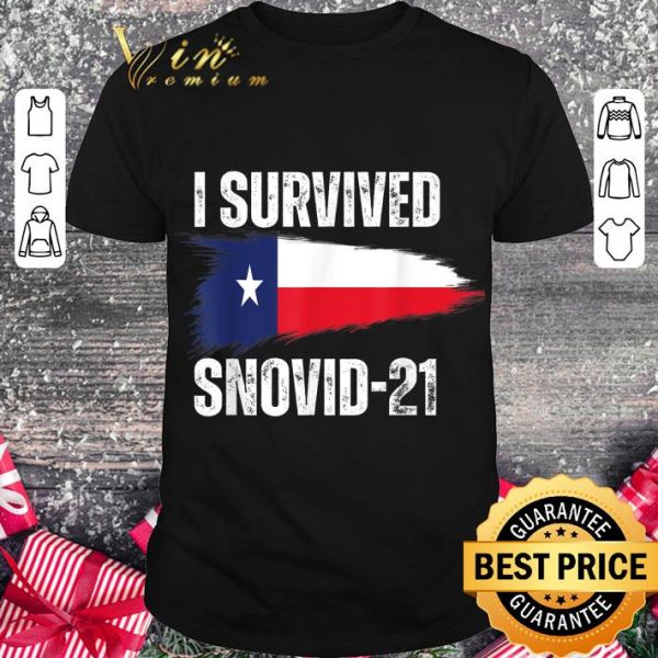 Best I Survived Snovid-21 Texas Proud Texans Vintage Retro T-Shirt 1