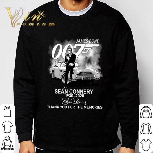 James Bond 007 Sean Connery 1930-2020 signature thank you for the memories shirt 3