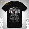Fast and Furious Season 9 20 years 2001-2021 signatures thank you for the memories shirt 9