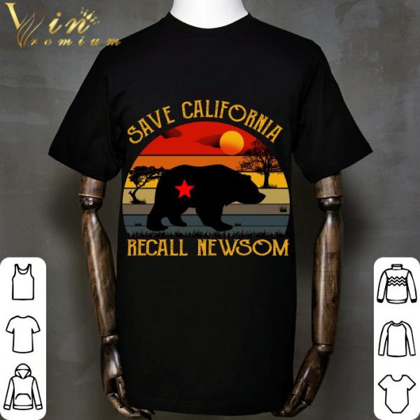 2021 Save California Recall Newsom Vintage Sunset shirt 2