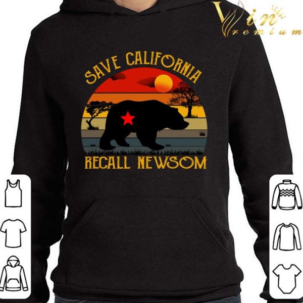 2021 Save California Recall Newsom Vintage Sunset shirt 4