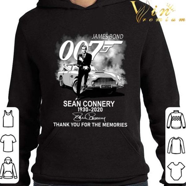 James Bond 007 Sean Connery 1930-2020 signature thank you for the memories shirt 4