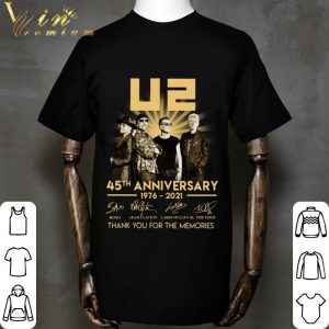 45th anniversary U2 1976-2021 signatures thank you for the memories shirt 5