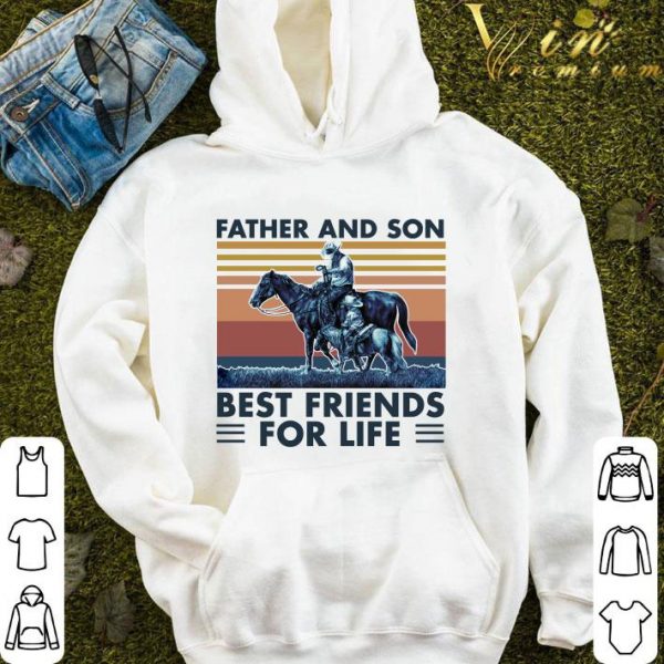 Horse Father And Son Best Friends For Life Vintage Retro shirt 4