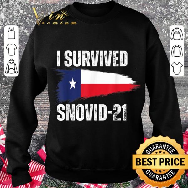 Best I Survived Snovid-21 Texas Proud Texans Vintage Retro T-Shirt 3
