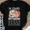 Awesome 16 years 2005-2021 Grey's Anatomy signatures thank you for the memories shirt 9