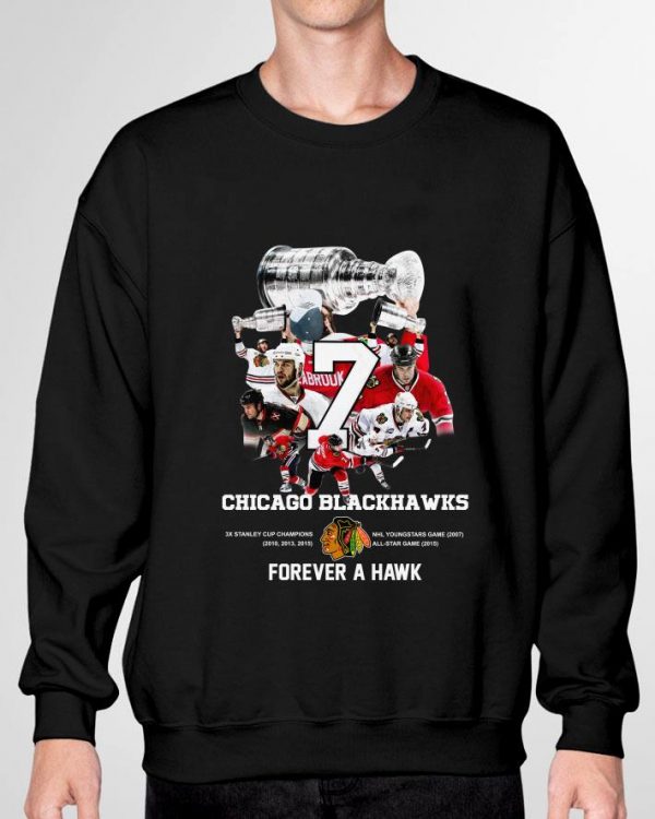 Premium No.7 Brent Seabrook Chicago Blackhawks Forever A Hawk shirt 3