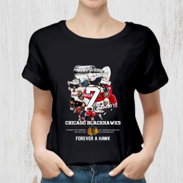 Premium No.7 Brent Seabrook Chicago Blackhawks Forever A Hawk shirt 2