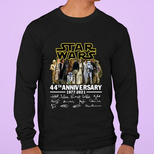 Awesome Star Wars 44th anniversary 1977-2021 signatures shirt 3