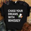 Best Chase your dreams with whiskey Irish shamrock St. Patrick's day shirt 8