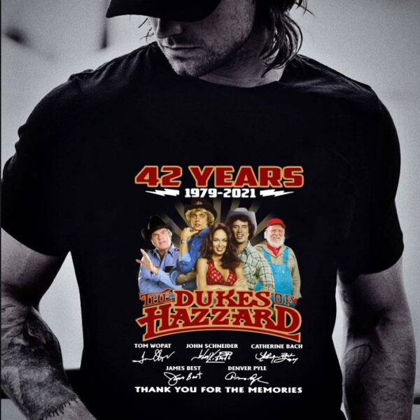 Awesome 42 Years 1979-2021 Of The Dukes Of Hazzard Thank You For The Memories shirt 2