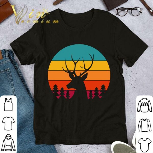 Original Vintage Sunrise Retro Sunset Deer Buck Antlers Classic shirt 1