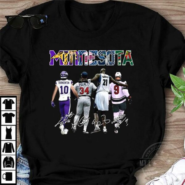 Minnesota sports teams signatures shirt 1