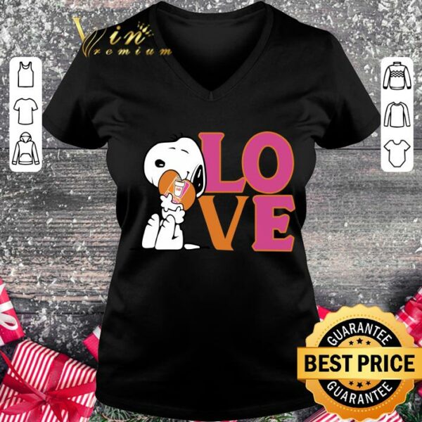 Hot Snoopy Hug Heart Love Dunkin Donuts Logo shirt 2