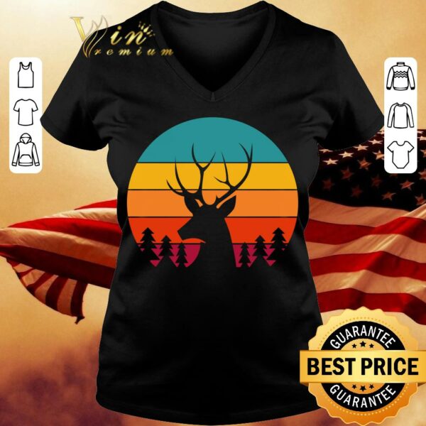 Original Vintage Sunrise Retro Sunset Deer Buck Antlers Classic shirt 2