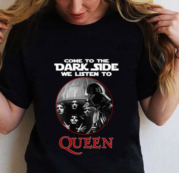 Darth Vader come to the dark side we listen to Queen shirt 2