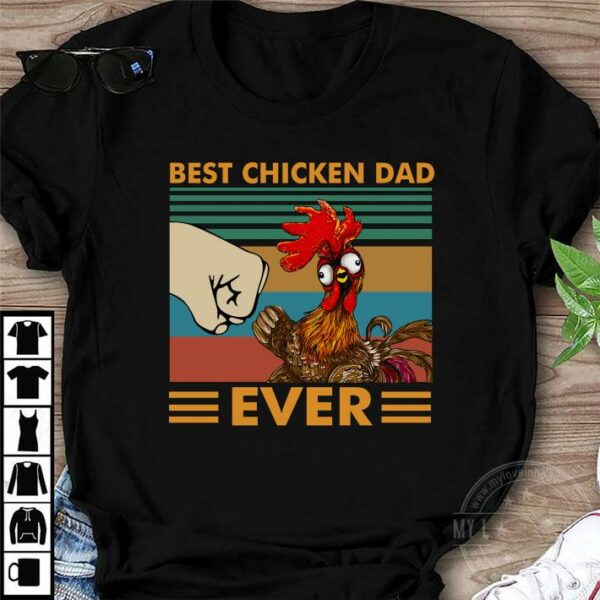 Best Chicken Dad Ever Vintage shirt 1