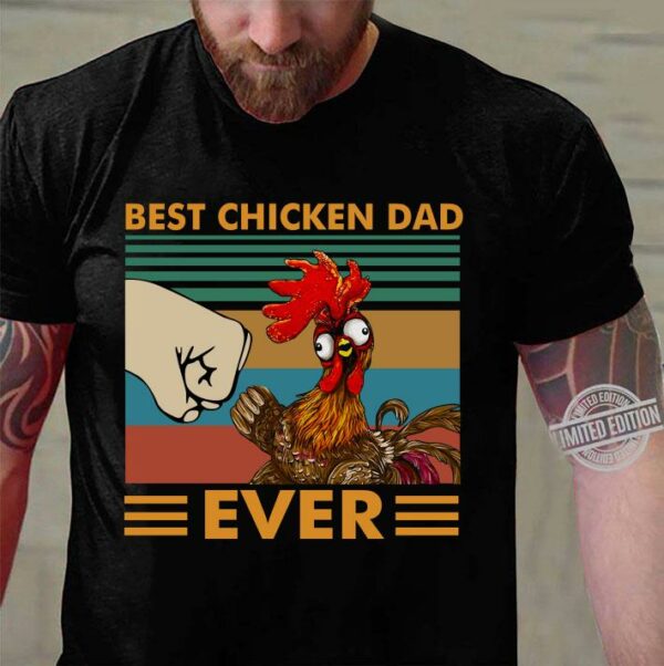 Best Chicken Dad Ever Vintage shirt 3