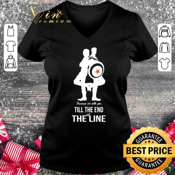 Official Captain america and bucky barnes because I’m with you till the end of the line shirt 2
