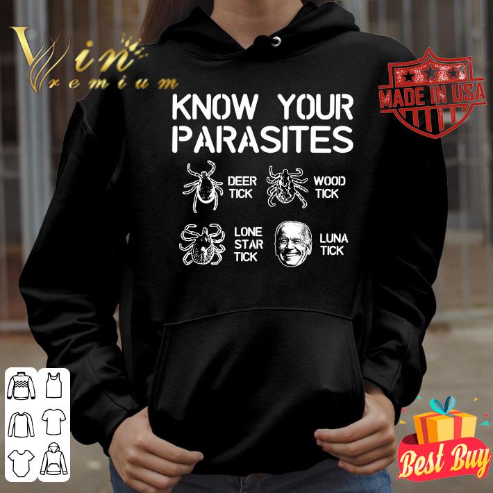 Official Joe Biden Know Your Parasites Deer Tick Wood Tick Lone Star Tick Luna Tick shirt 10 Joe Biden Know Your Parasites Deer Tick Wood Tick Lone Star Tick Luna Tick shirt
