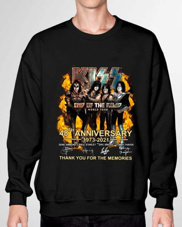 Funny Kiss End Of The Road World Tour 48th anniversary 1973-2021 signatures thank you for the memories shirt 3