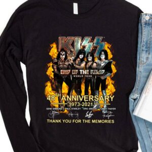 Funny Kiss End Of The Road World Tour 48th anniversary 1973-2021 signatures thank you for the memories shirt 7