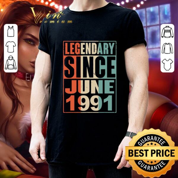 Official Legendary Since June 1991 Vintage 28 Yrs Old Birthday shirt 3