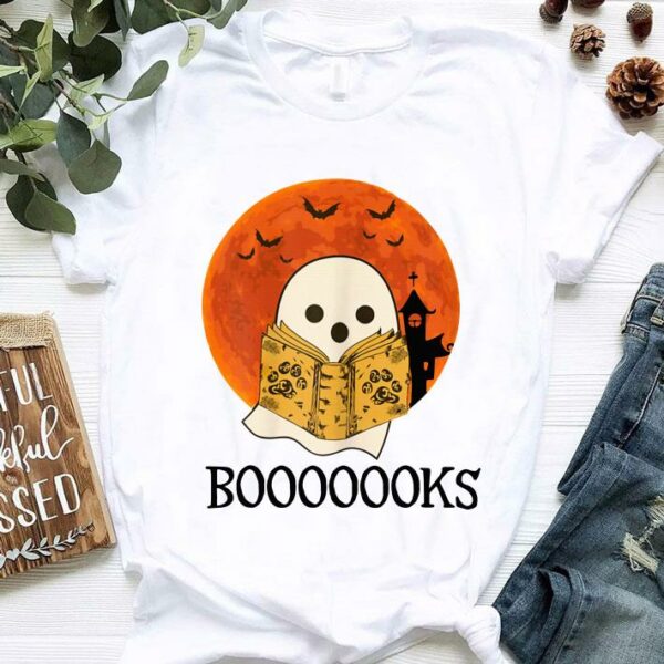 Premium Original Booooooks Boo Read Books Halloween shirt 1