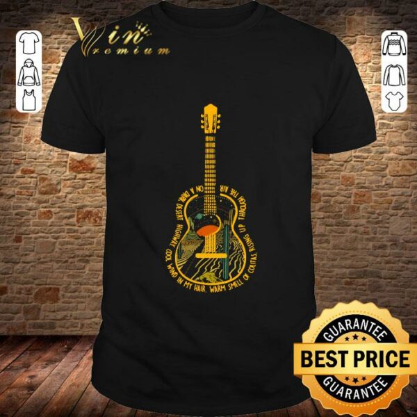 Best Original Guitar Hotel california On A Dark Desert Highway shirt 1