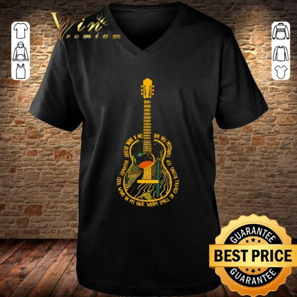 Best Original Guitar Hotel california On A Dark Desert Highway shirt 3