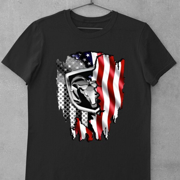 Official Premium Independence Day 4th of July Dodge Ram Head American Flag shirt 1