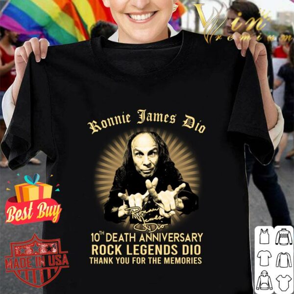 Best Ronnie James Dio 10th Death Anniversary Rock Legends Dio Signature shirt 1