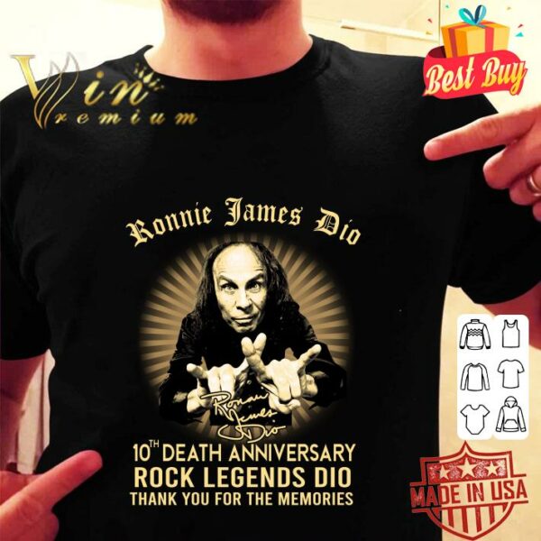 Best Ronnie James Dio 10th Death Anniversary Rock Legends Dio Signature shirt 2