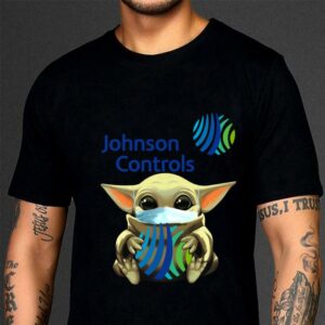 Best Star Wars Baby Yoda Hug Johnson Controls Mask Covid 19 shirt 6